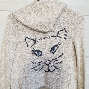 Abercrombie kids kitty cat cardigan